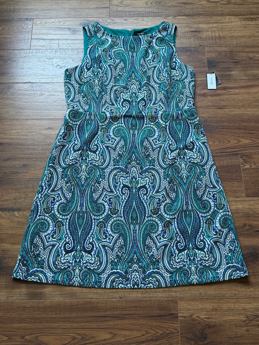 Nine West Women's Multicolor Paisley Print Sheath Dress Size 18 NWT